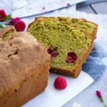 Matcha raspberry cake