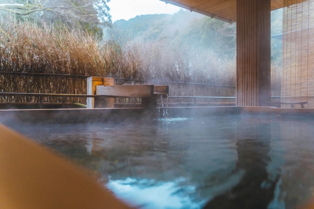 Onsen visit with kids in Japan