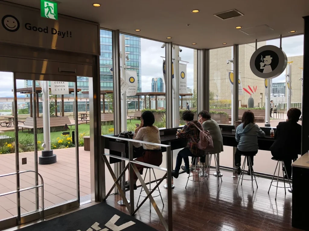 9 Best Rooftops in Osaka (2026): Sky Bars, Secret Terraces & Sunset Views 14 The “FamilyMart Rooftop” at Osaka Station City