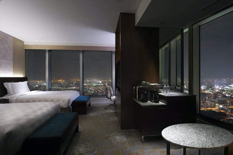 Best Luxury Hotels in Osaka (2026): For A High-End City Break 15 Osaka Marriott Miyako Hotel high-floor room inside Abeno Harukas with skyline views