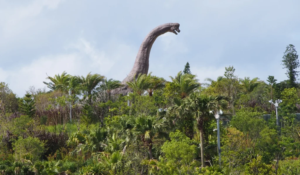 Dinosaur at Junglia Okinawa theme park