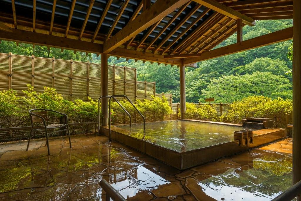The famous stone steps of Ikaho Onsen lined with shops and hot spring inns