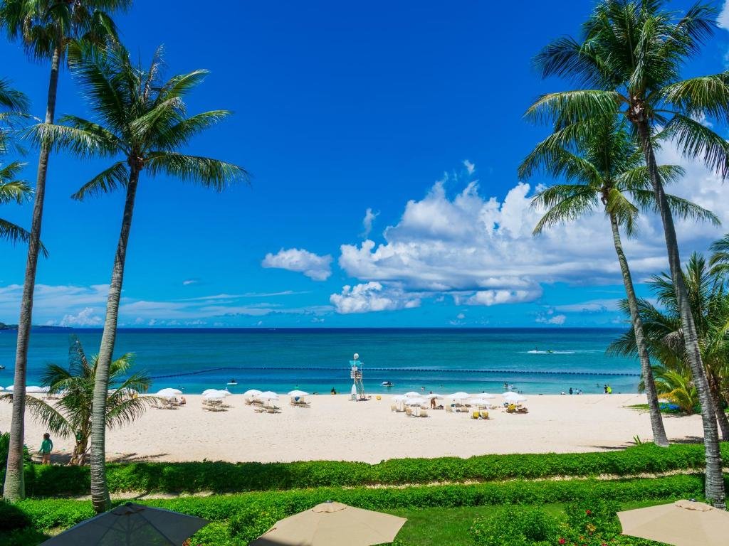Okinawa beach resort scenery for a honeymoon in Japan