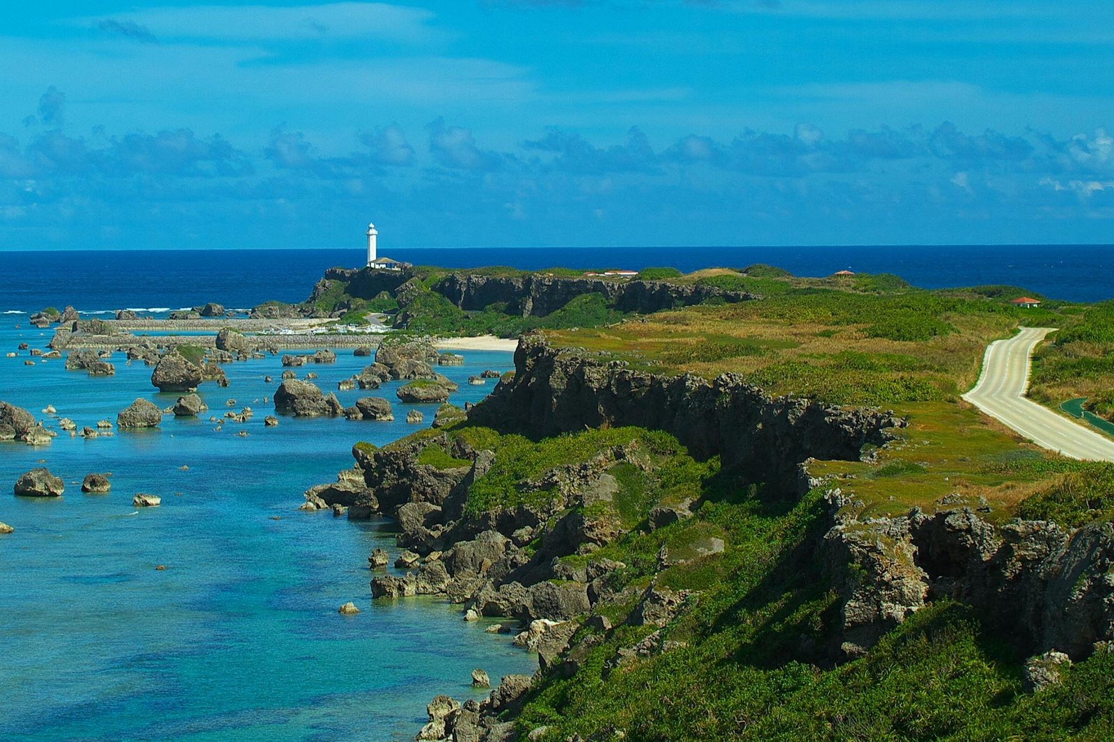 Miyako Island beach with clear blue water and tropical scenery