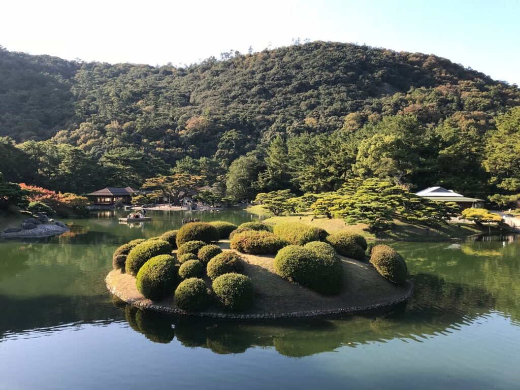 Scenic Shikoku landscape with mountains and coastal views