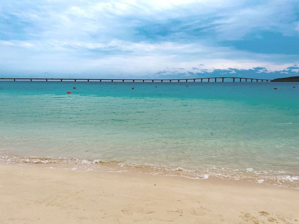 Yonaha Beach on Miyako Island with white sand and turquoise sea