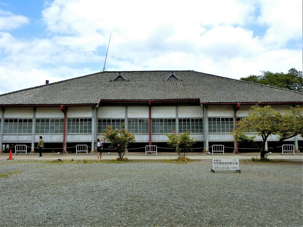 Historic red-brick buildings at Tomioka Silk Mill UNESCO World Heritage Site in Gunma
