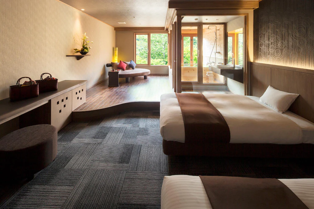 Oirase Keiryu Hotel by Hoshino Resorts beside Oirase Gorge