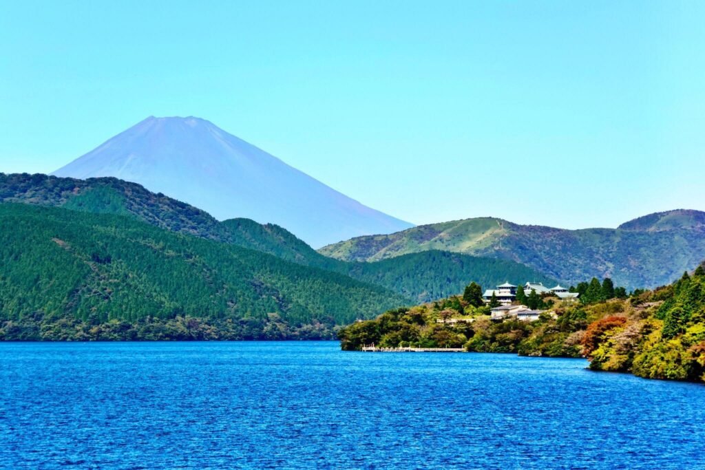 Hakone mountain scenery with views of Mount Fuji