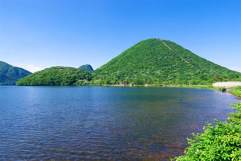 Lake Haruna and Mount Haruna Fuji in Gunma Prefecture