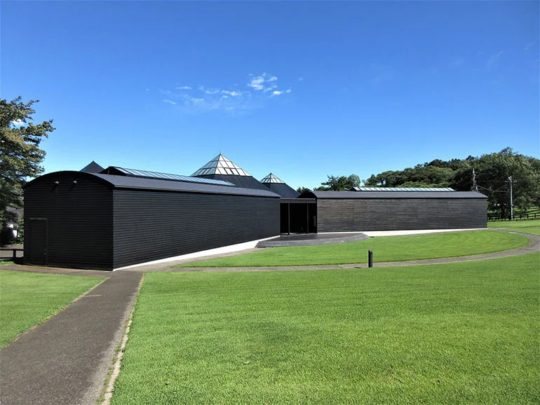 Hara Museum ARC contemporary art museum surrounded by green hills in Shibukawa Gunma