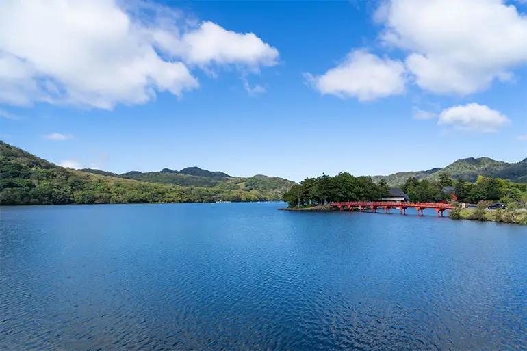 Lake Onuma and the volcanic landscape of Mount Akagi in Gunma Prefecture
