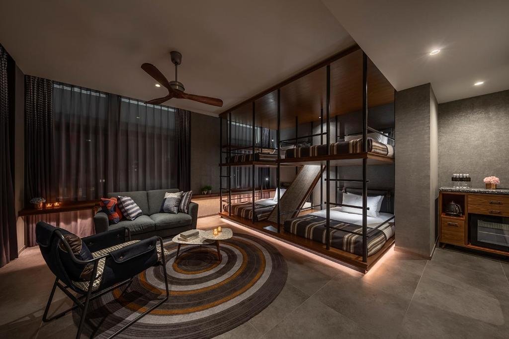 Guest room at The Lively Tokyo Azabujuban with modern interiors for a stylish Tokyo couples stay