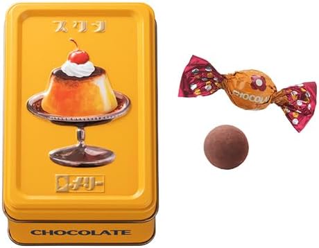 Poppy Candy chocolate assortment tin with retro melon cream soda design