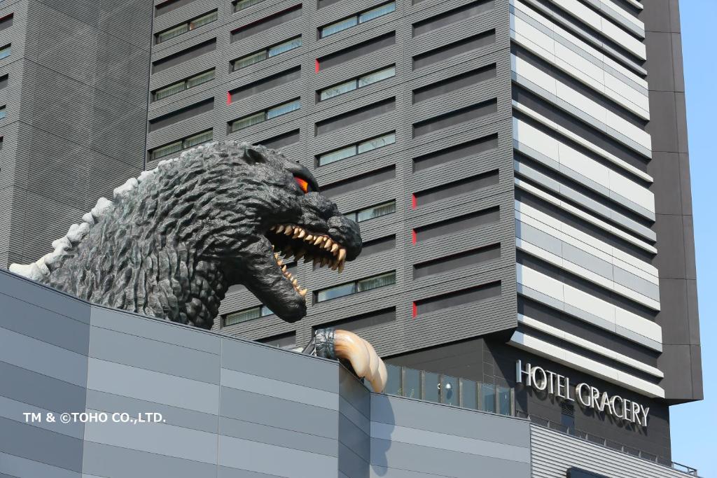 Unique Hotels in Tokyo (2026): 11 Cool, Wonderful, and Unforgettable Places to Stay 7 Hotel Gracery Shinjuku exterior with Godzilla Head in Shinjuku Tokyo