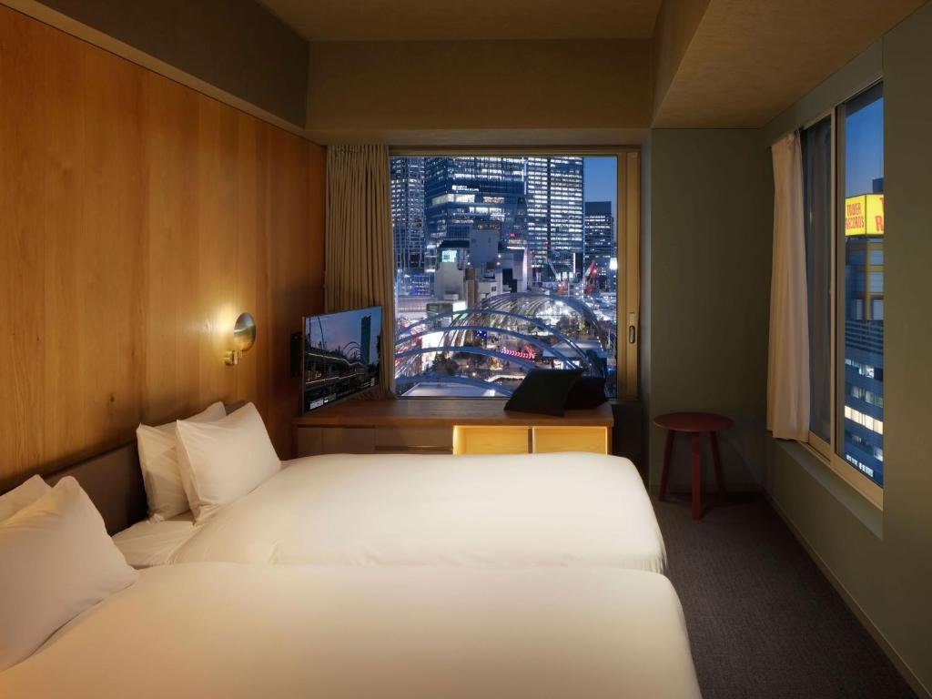 sequence MIYASHITA PARK hotel room overlooking Shibuya