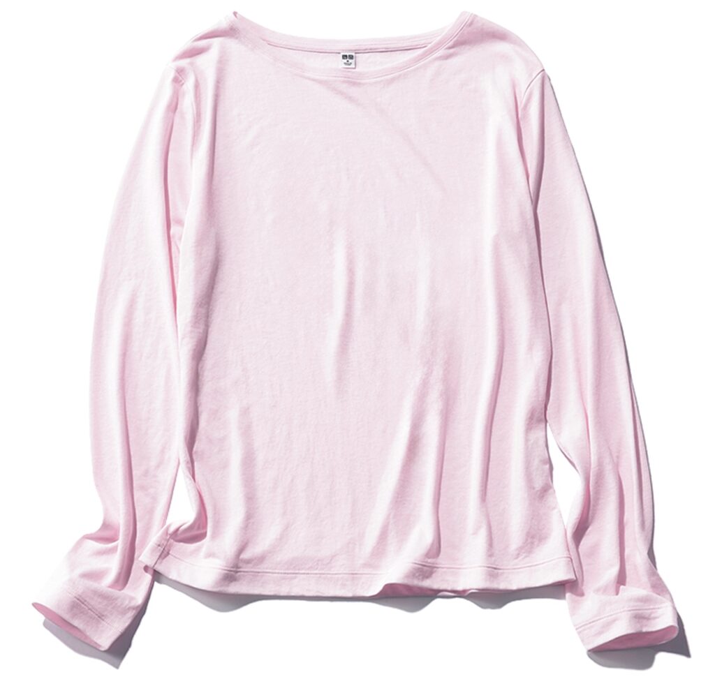 What to Buy in Uniqlo Japan (2026): 12 Best Fashion, Basics, and Travel Finds 12 UNIQLO sheer long sleeve T-shirt in a soft pastel color