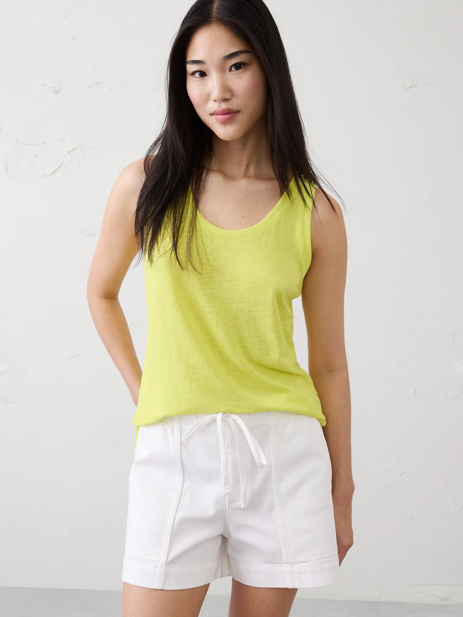 Bright Tank Top + Linen Shorts