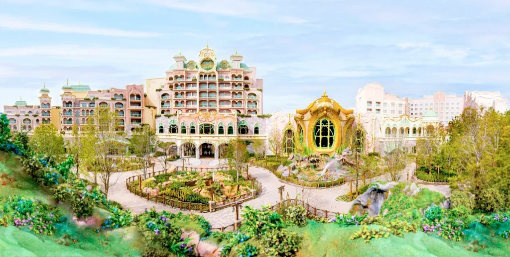 Tokyo DisneySea Fantasy Springs Hotel exterior near Fantasy Springs
