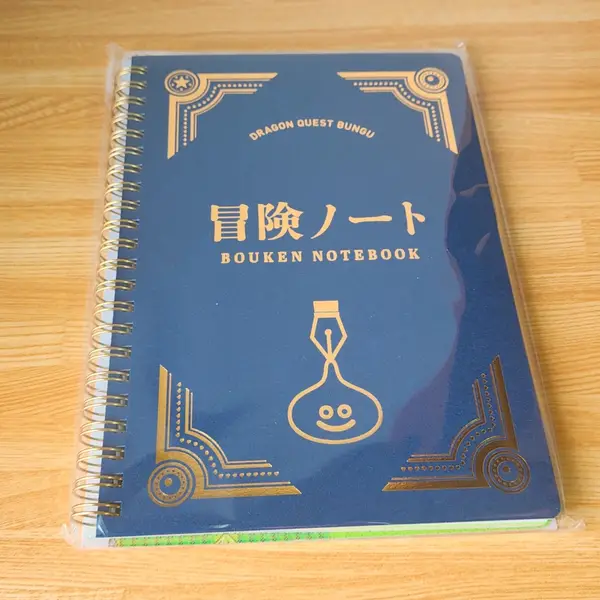 Dragon Quest Adventure Notebook with navy cover and slime design
