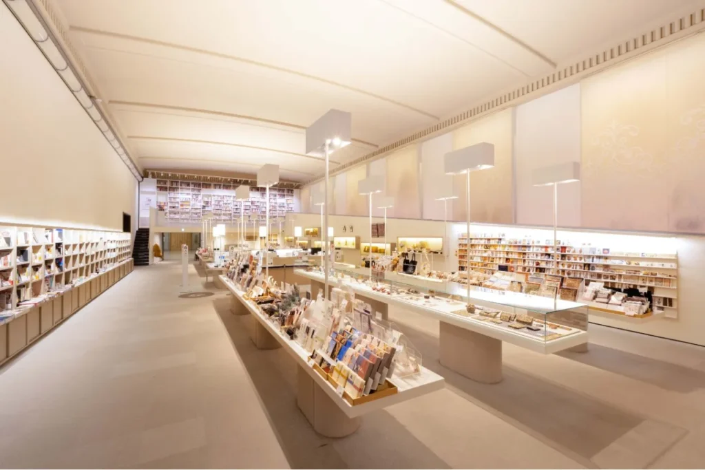 23 Most Unique Stores in Tokyo (2026): Sweets, Character Goods and Tokyo-Only Gifts 17 Tokyo National Museum Shop interior with Japanese art-inspired souvenirs