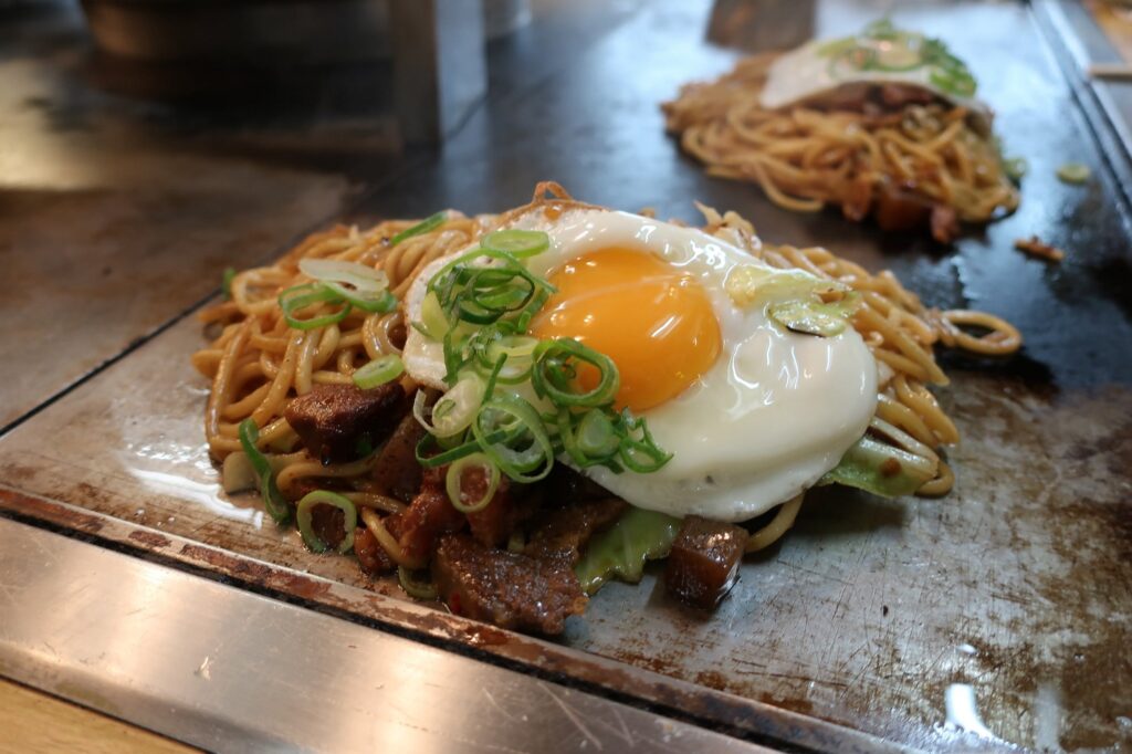 Where to Eat in Kobe (2026): 21 Best Places for Kobe beef, sushi & local food 22 Bokkake yakisoba with beef tendon and konjac at Nagata Honjo-ken Sannomiya Center Plaza