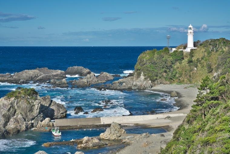 Pacific Ocean view from Cape Shionomisaki at the southern tip of Honshu
