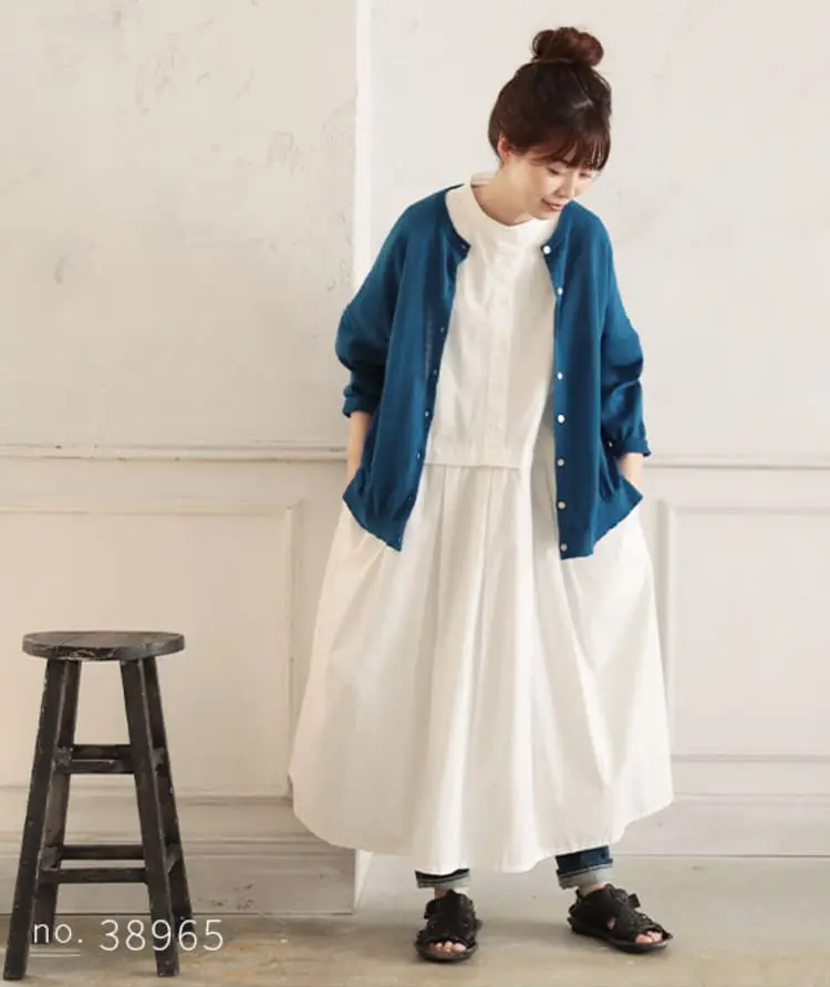 Mori Girl dress inspiration showing a loose, romantic outfit suitable for layering